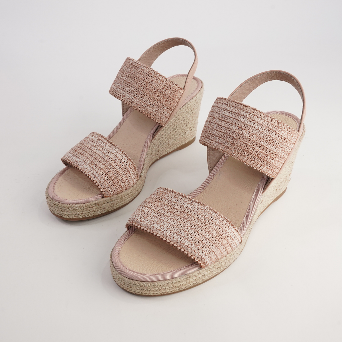 Pivey Coffee/ Natural Rope Espadrille Wedges