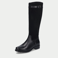 Chiara 05 Black Leather/ Black Suede Knee High Boots - JOSEF SEIBEL | Shouz