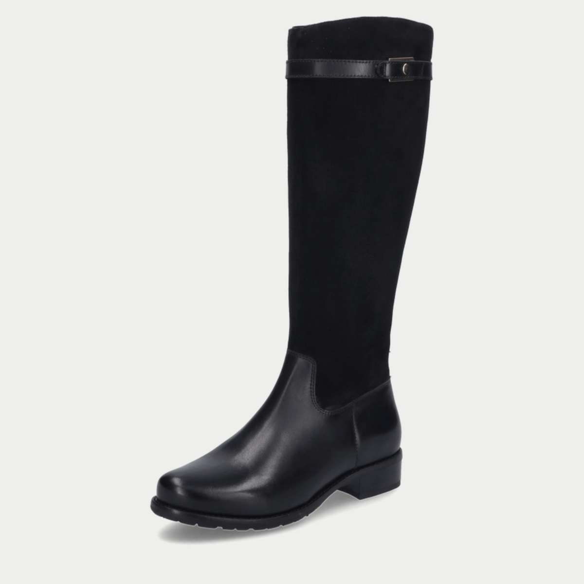 Chiara 05 Black Leather/ Black Suede Knee High Boots - JOSEF SEIBEL | Shouz