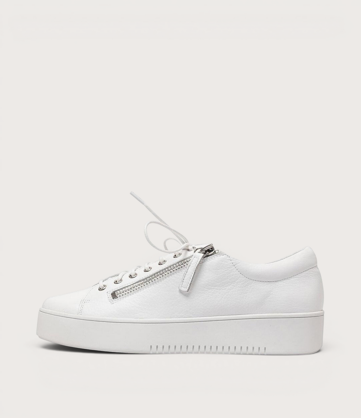 Laila White Leather Sneakers