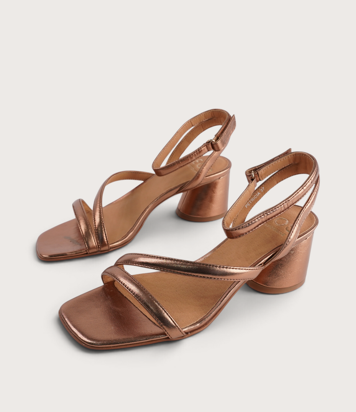 Petricia Copper Leather Heels