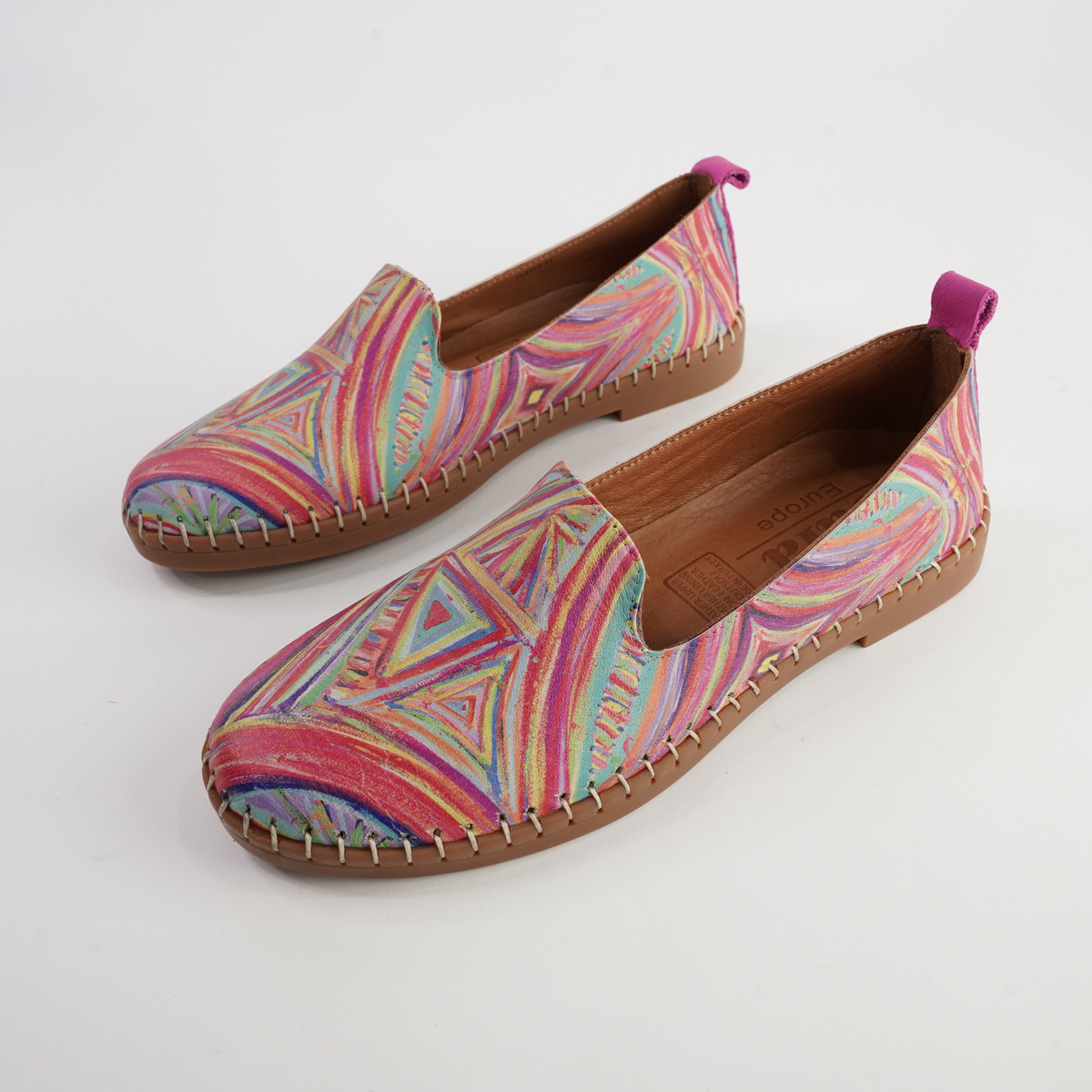 Airlie Kaleidoscope Multi Leather Flats - SALA | Shouz