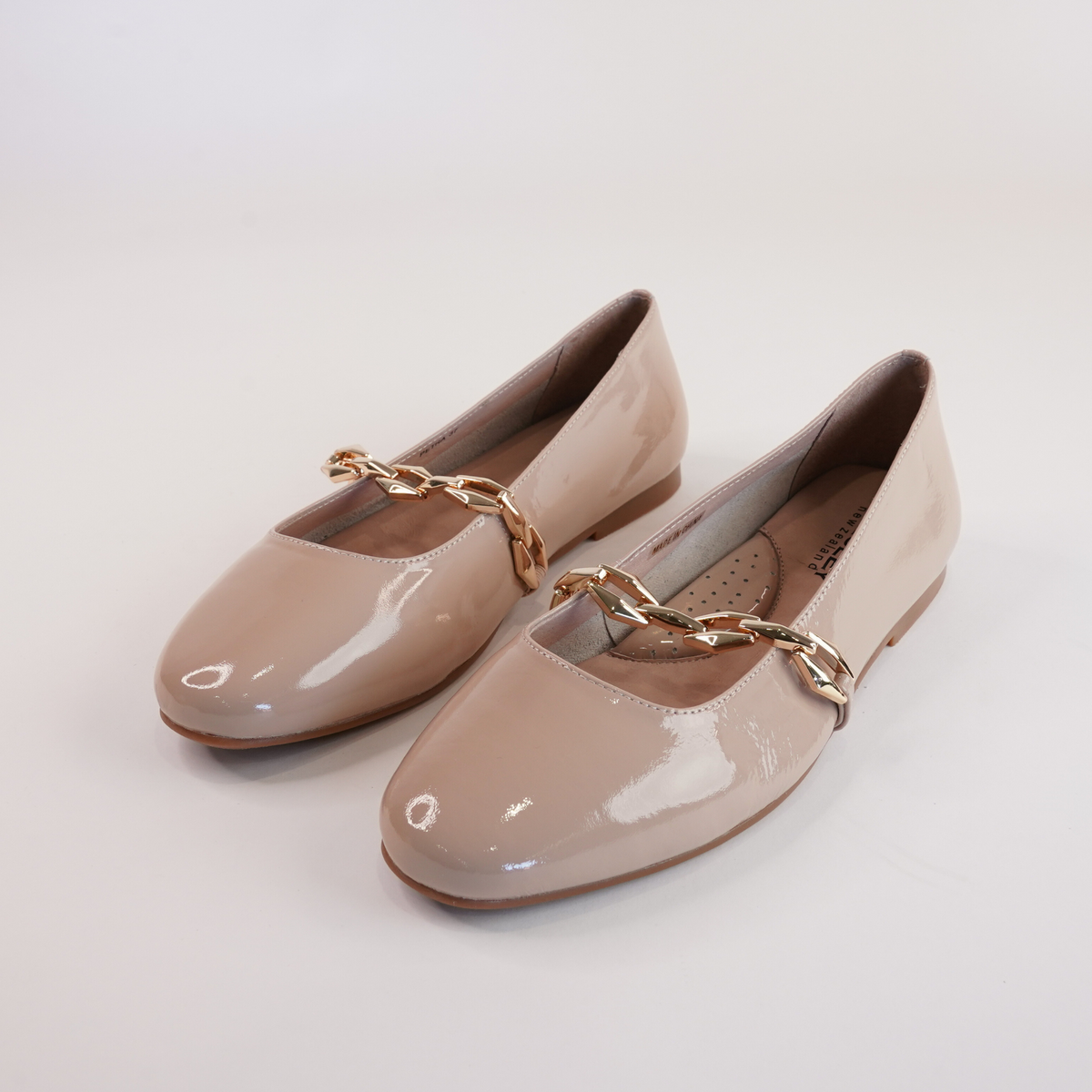 Petra Nude Patent Ballet Flats