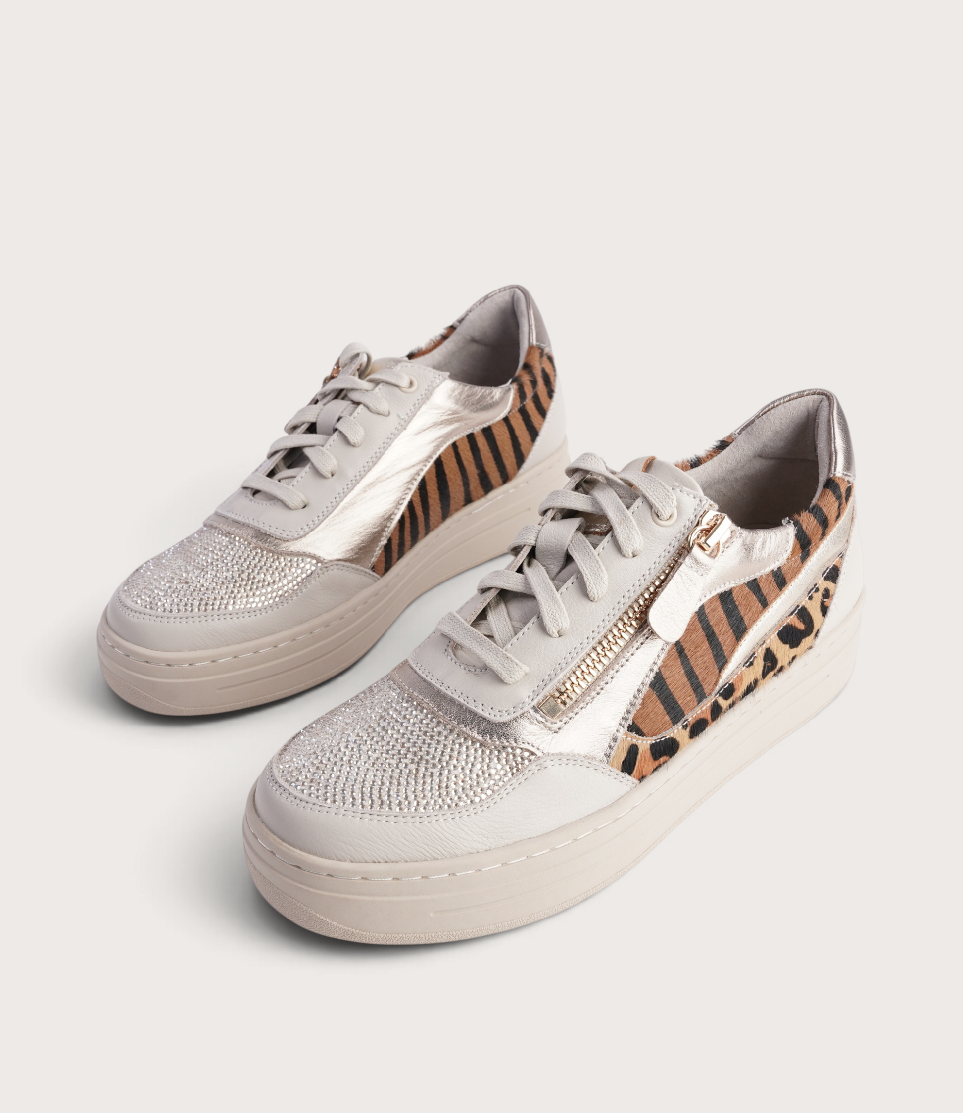 Nevyle Almond Multi Leather Sneakers