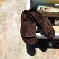 Arcade Brown Suede Leather Sandals