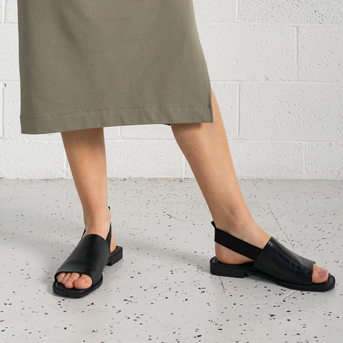 Snob Black Leather Flats - BRESLEY | Shouz