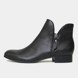 Faye Black/ Black Heel Leather Ankle Boots - DJANGO AND JULIETTE | Shouz