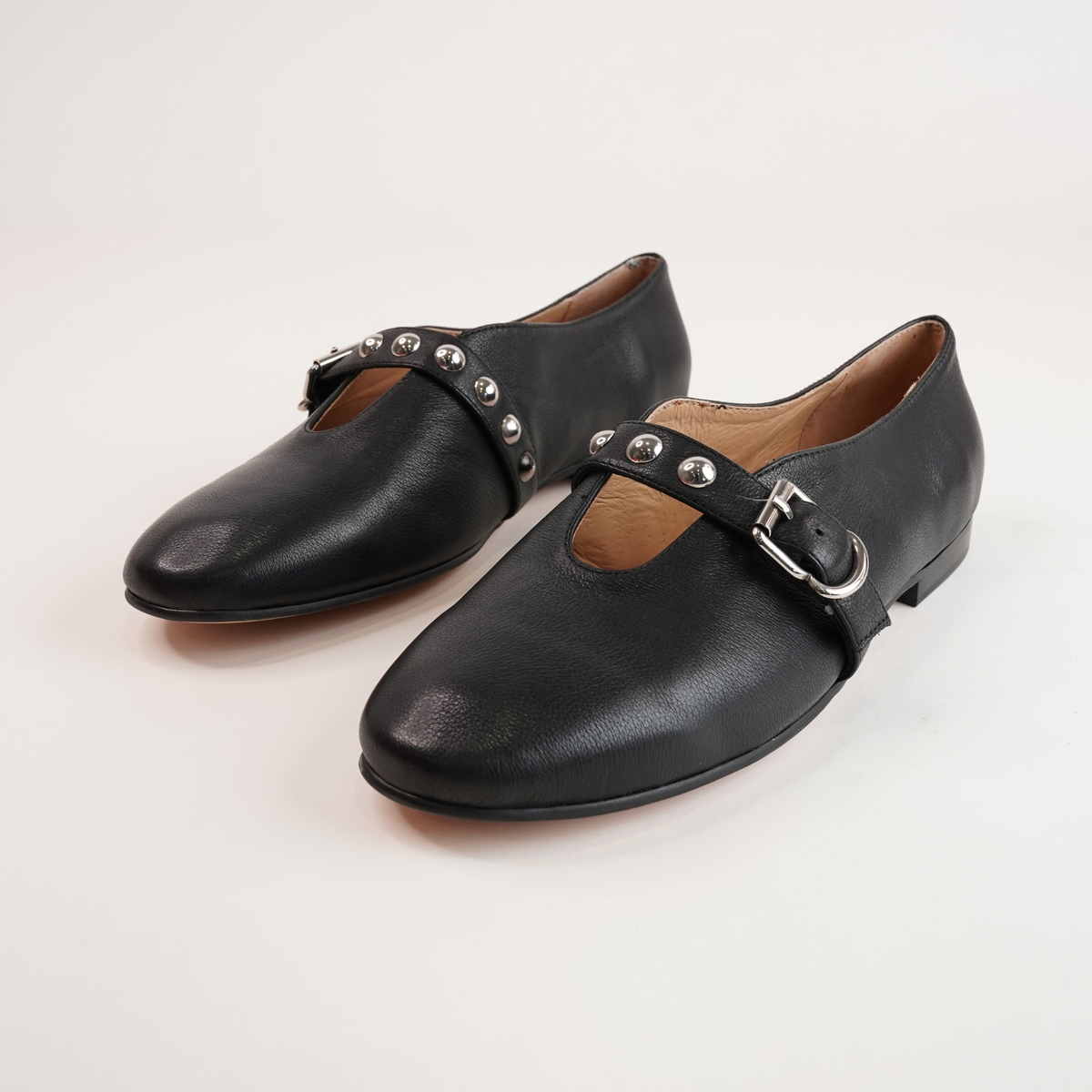 Ultrah Black Leather Flats