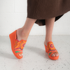 Eilam Orange Multi Leather Heels