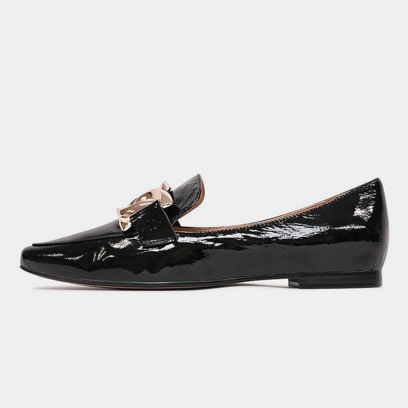 Socoro Black Patent Leather Loafers