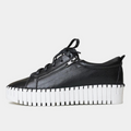 Bump Black Leather Sneakers