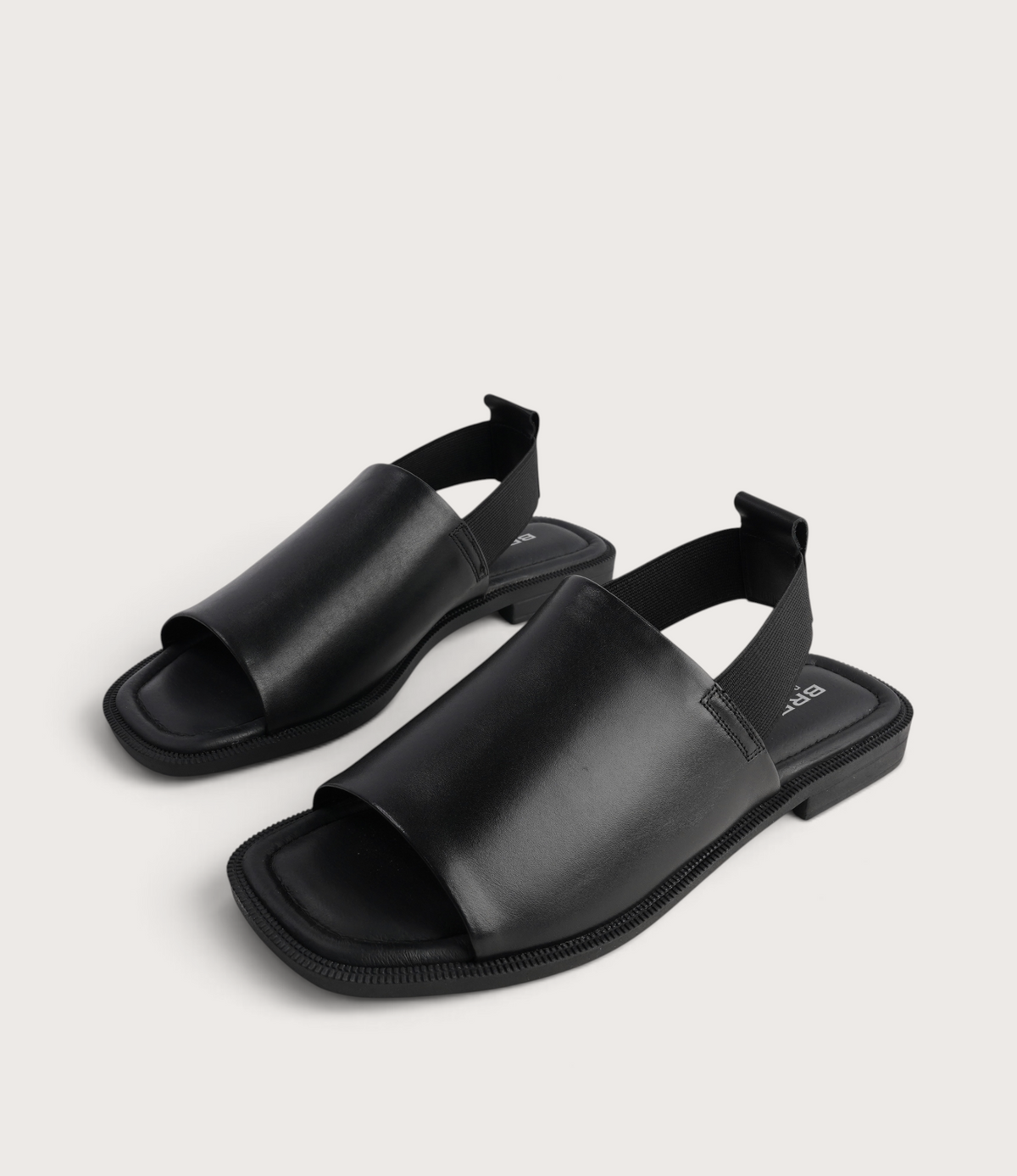 Snob Black Leather Flats