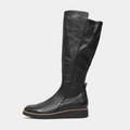 Oletta Black Leather Knee High Boots