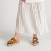 Rita Walnut Suede Leather Slides