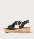 Miriad Black Leather Sandals