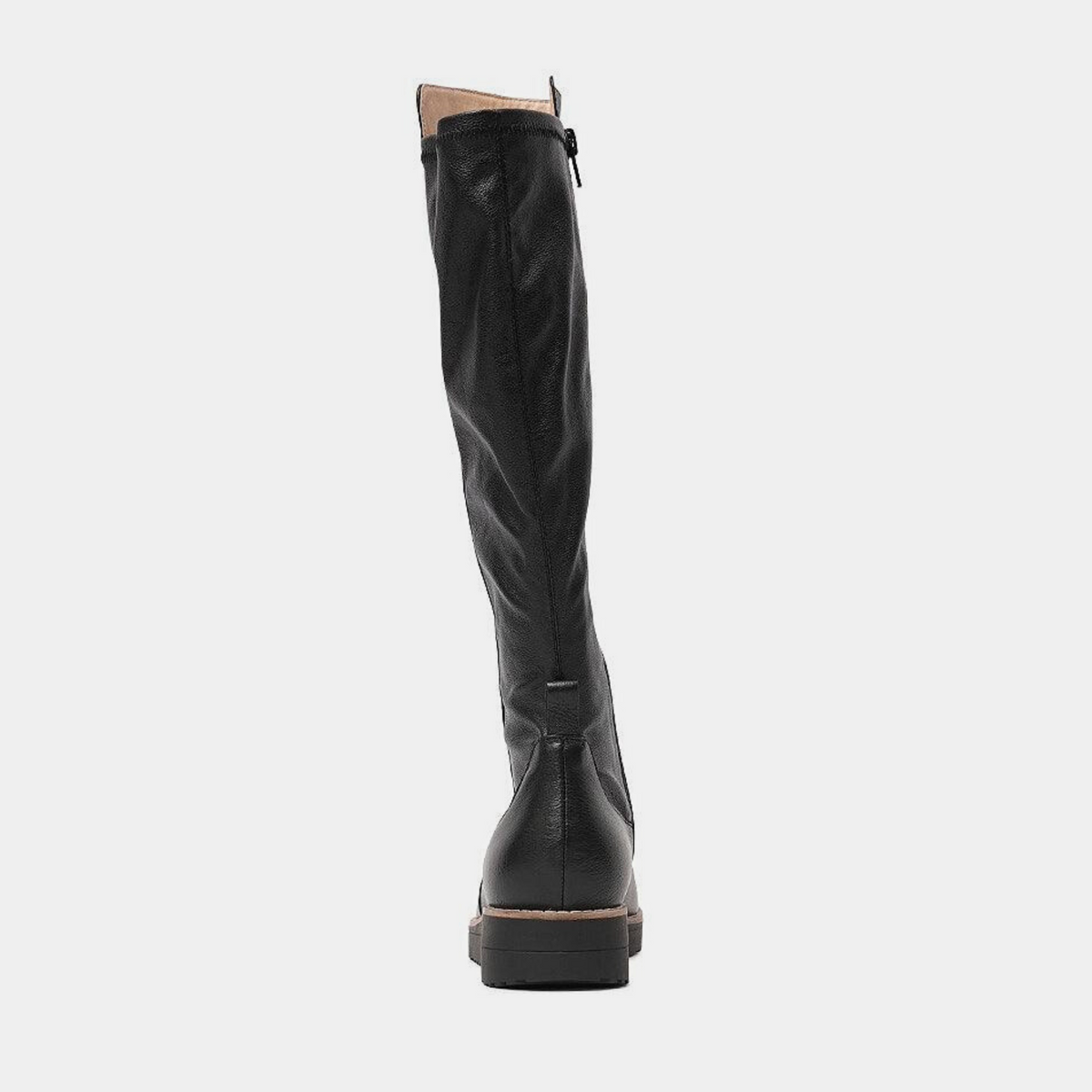 Oletta Black Leather Knee High Boots, TOP END - Shouz