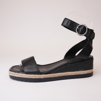 Irish Black Leather Sandals