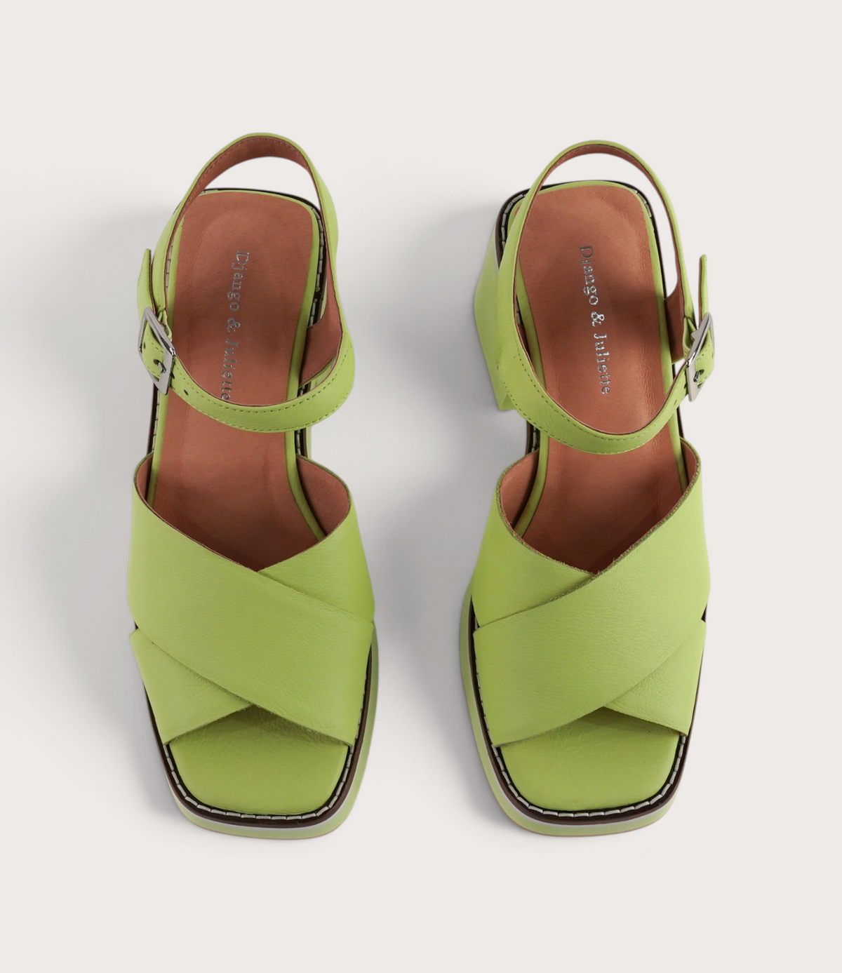 Jemi Light Citrus Leather Heels