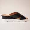 Kiren Black Leather Sandals