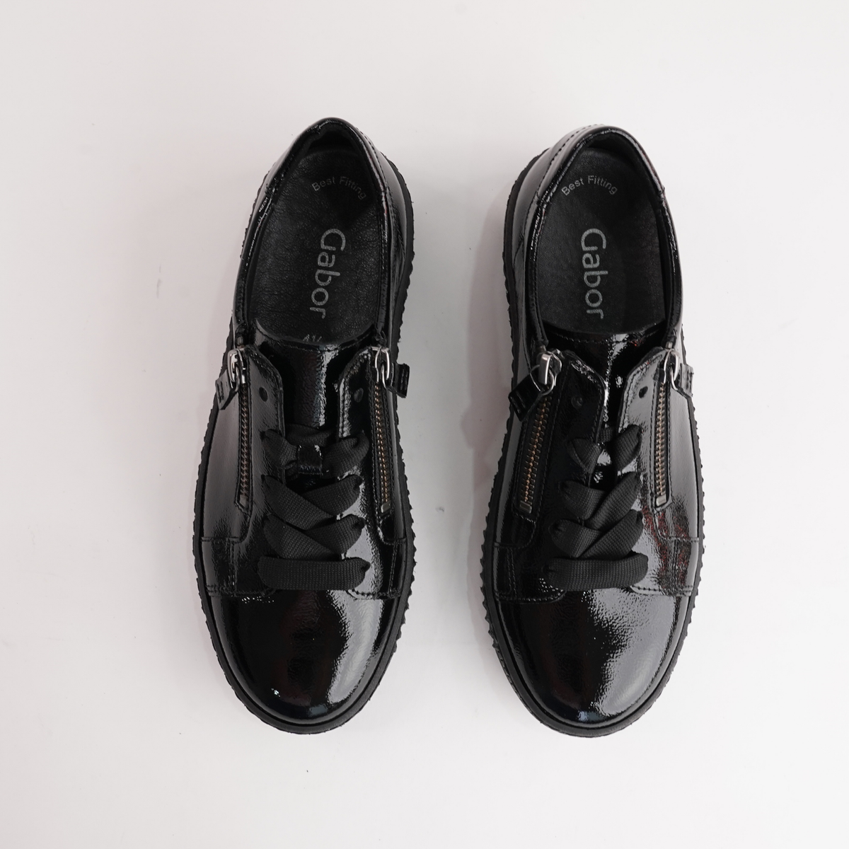 Amelia Black Patent Leather Sneakers - GABOR | Shouz