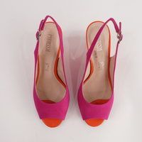 Bryce Fuschia Nubuck Leather Heels