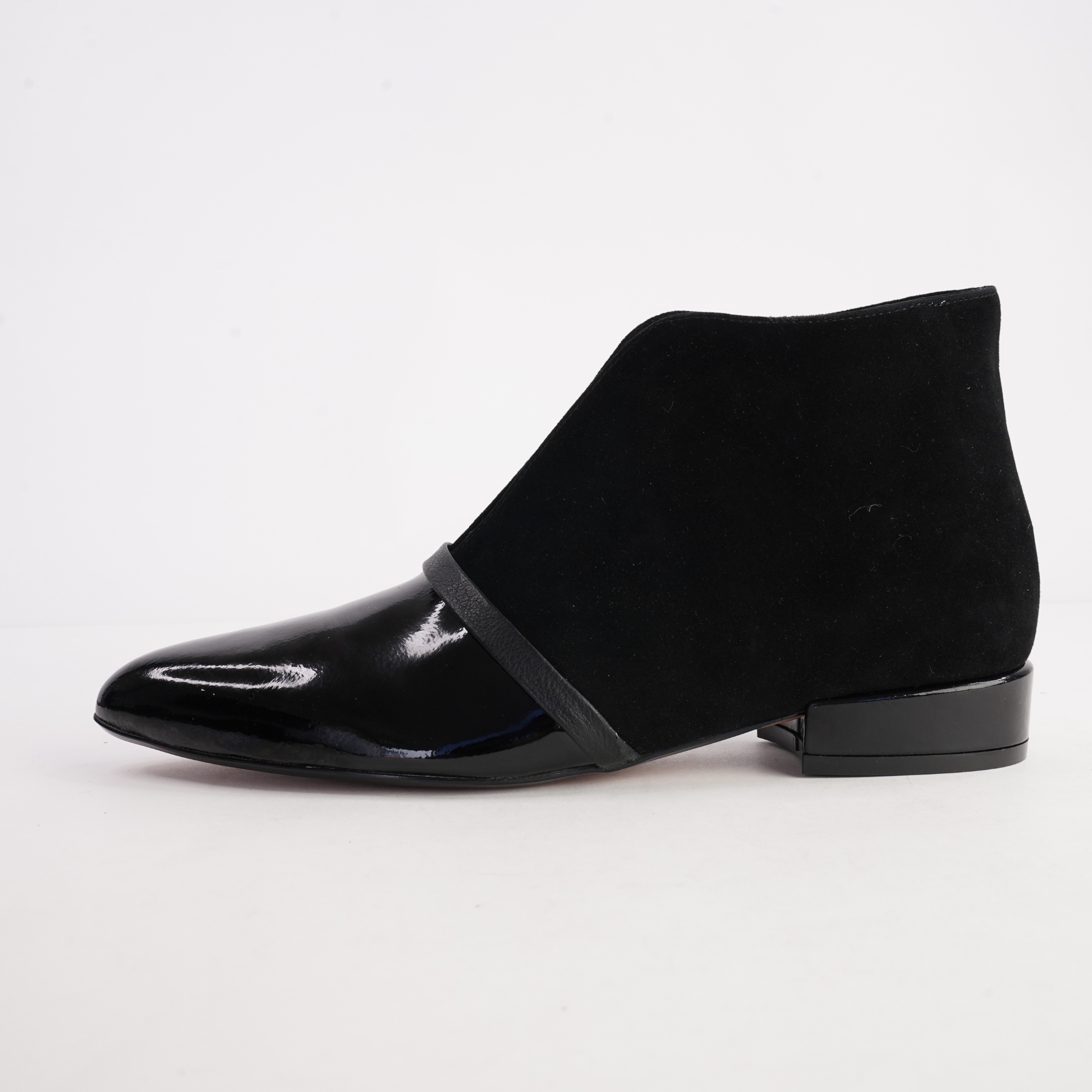Emika Black Mix Leather Ankle Boots - DJANGO AND JULIETTE | Shouz