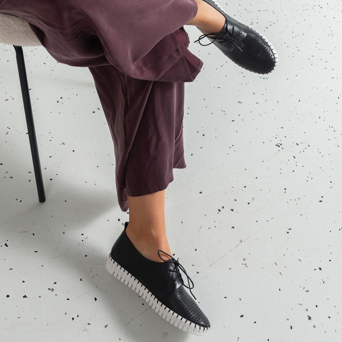 Huston Black Leather Sneakers - DJANGO AND JULIETTE | Shouz