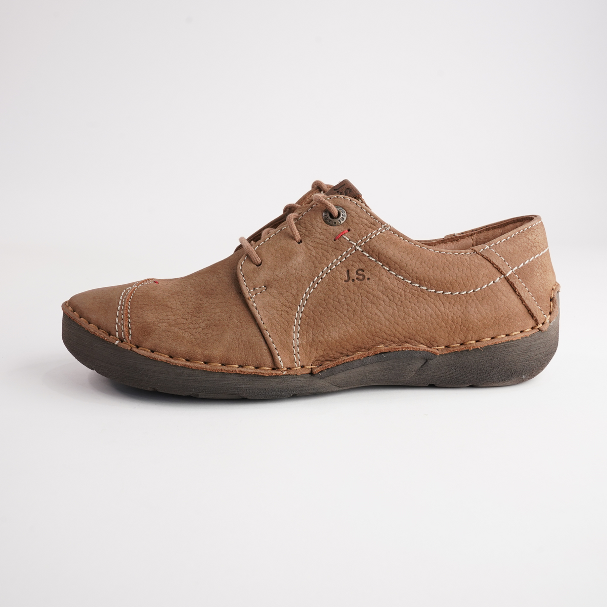 Fergey 20 Castagne Leather Lace Up Flats - JOSEF SEIBEL | Shouz