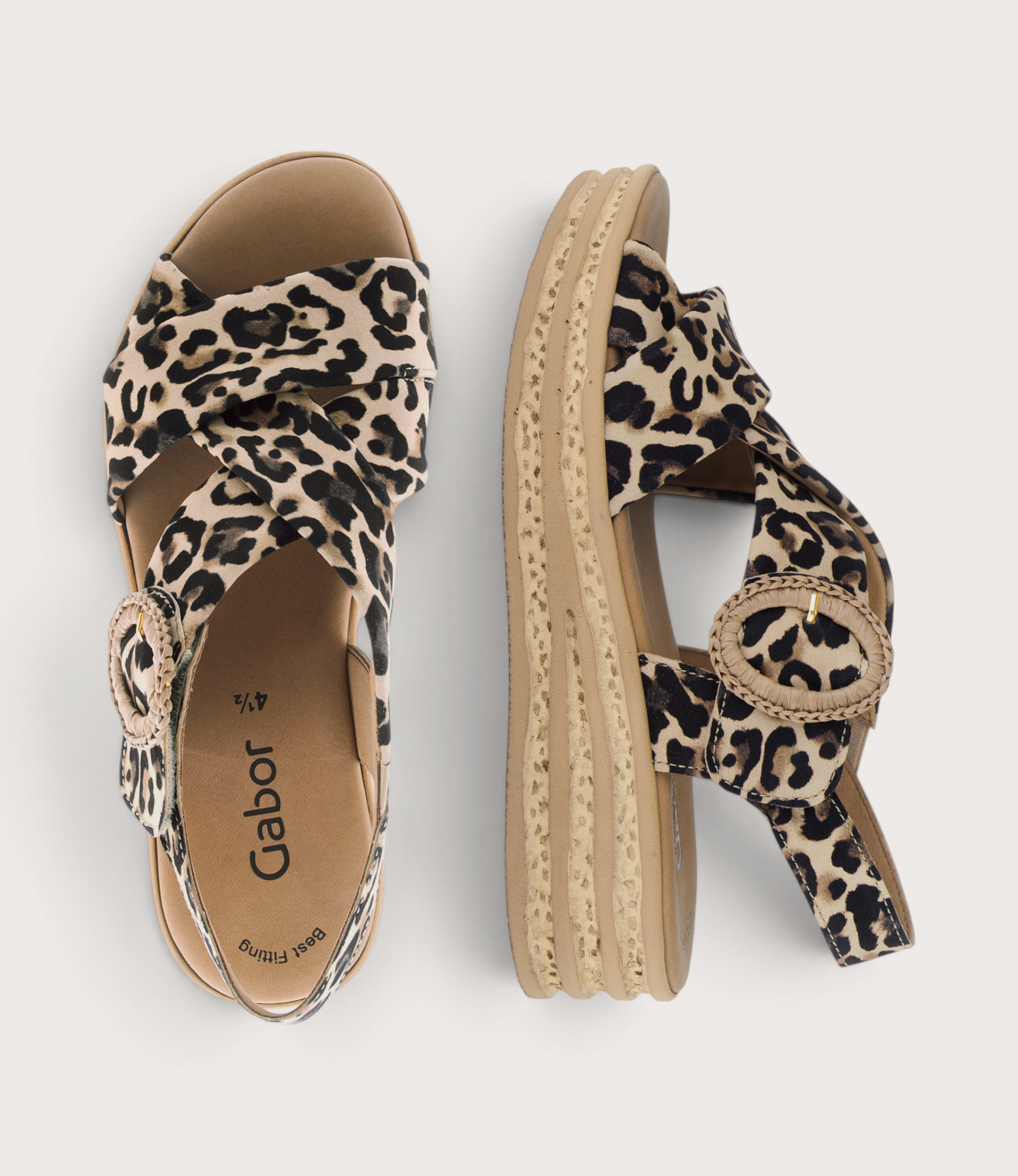 Miriad Leopard Suede Sandals