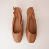 Bekasi Dark Tan Leather Flats