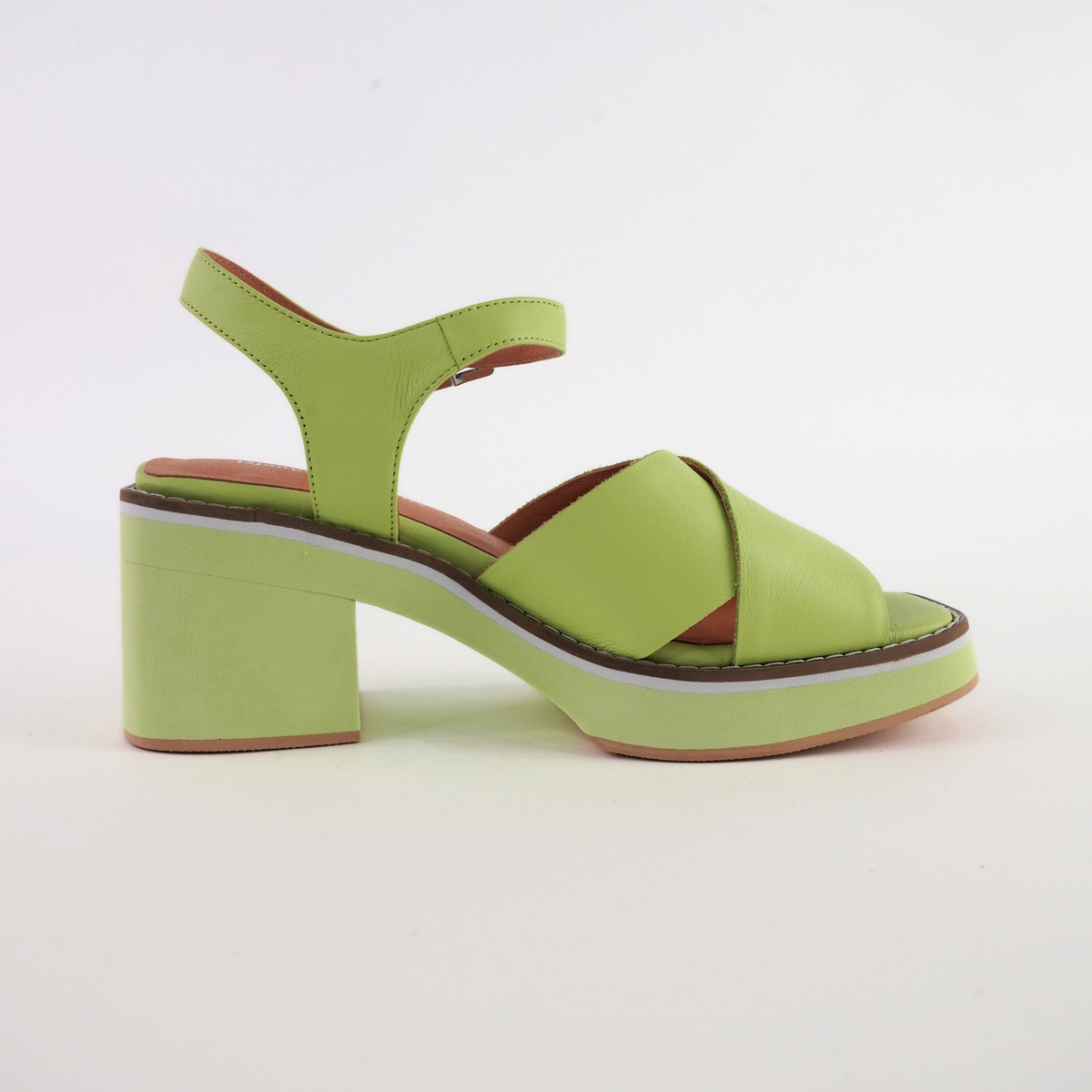 Jemi Light Citrus Leather Heels - DJANGO AND JULIETTE | Shouz