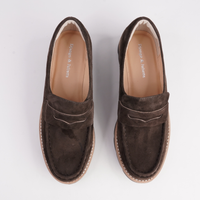 Dorte Choc Suede/ Choc Sole Loafers - DJANGO AND JULIETTE | Shouz