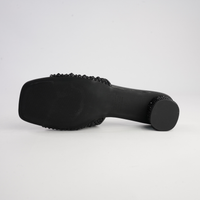 Heda Black Multi Leather Heels
