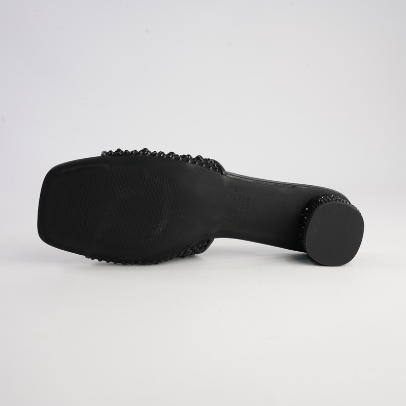 Heda Black Multi Leather Heels