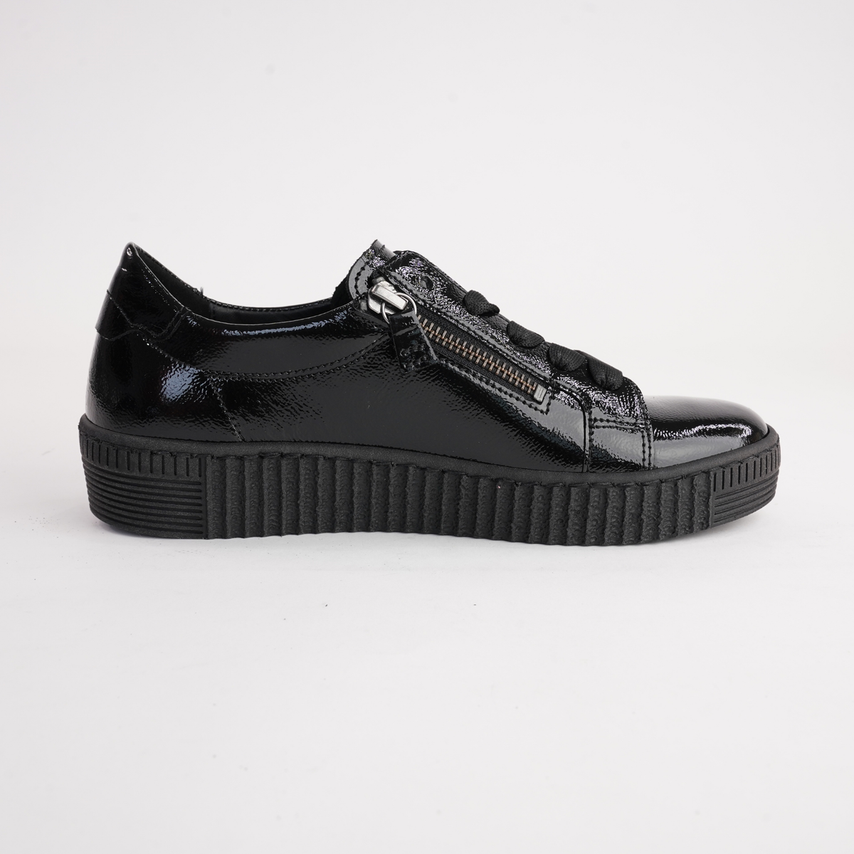 Amelia Black Patent Leather Sneakers - GABOR | Shouz