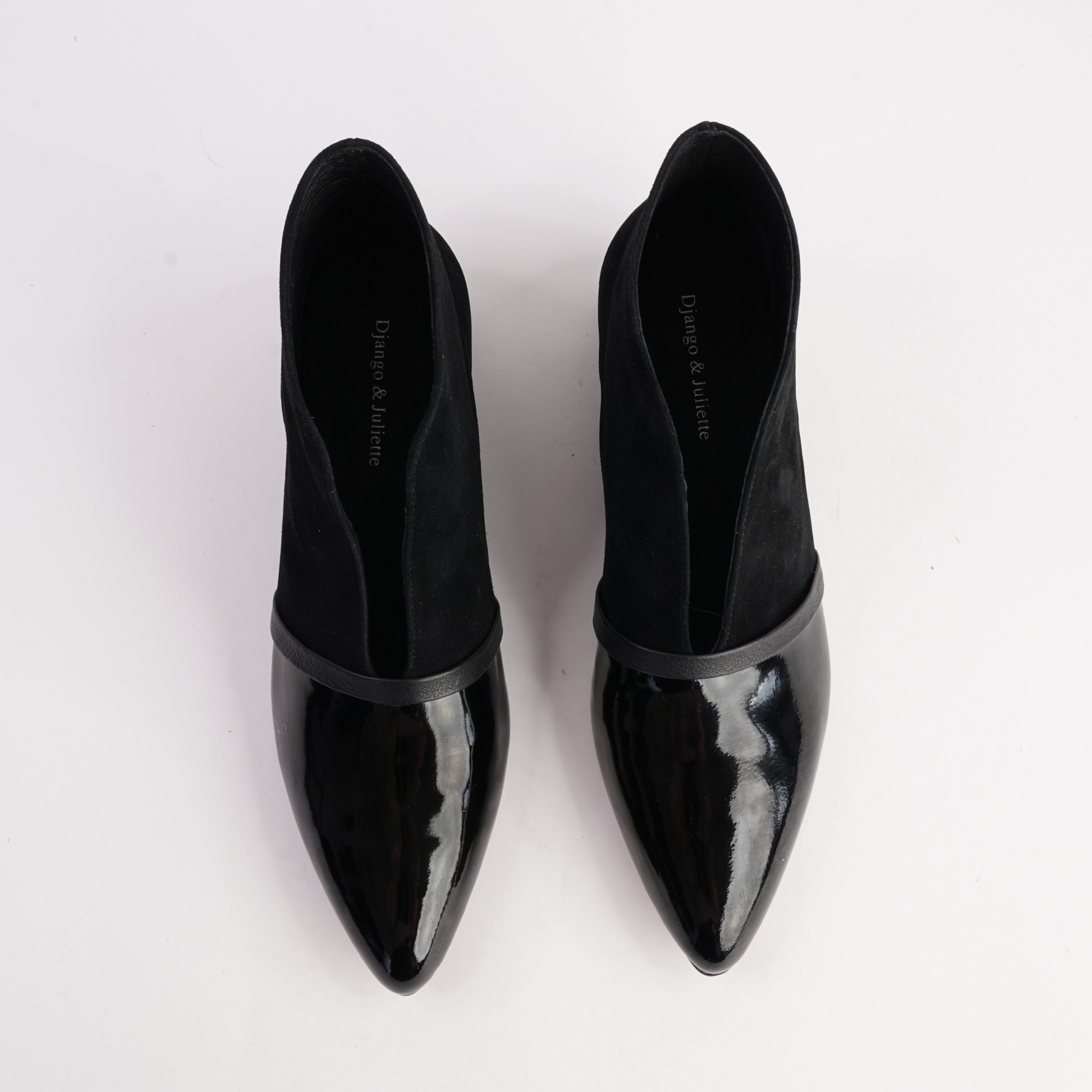 Emika Black Mix Leather Ankle Boots - DJANGO AND JULIETTE | Shouz