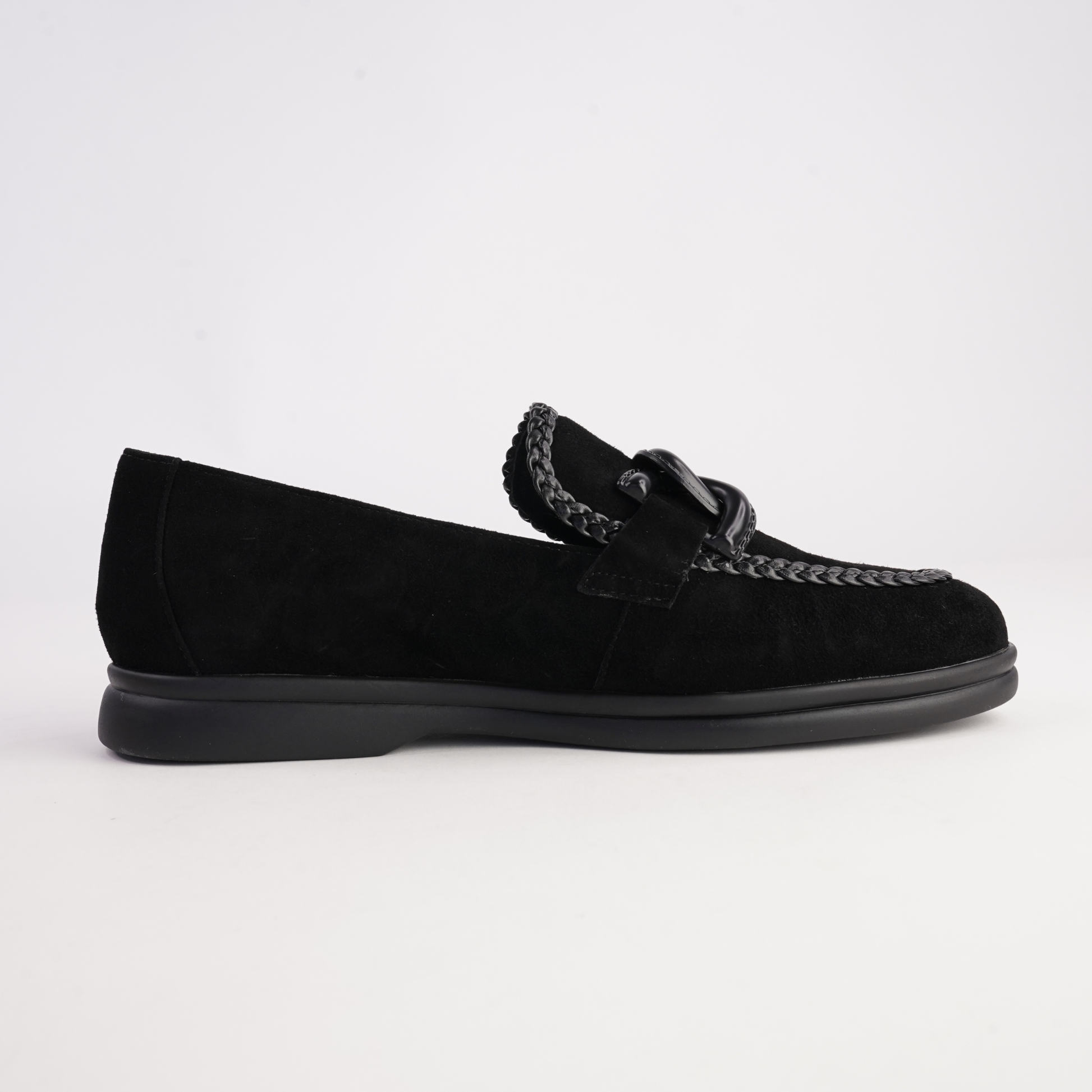Linxea Black Suede Loafers - DJANGO AND JULIETTE | Shouz