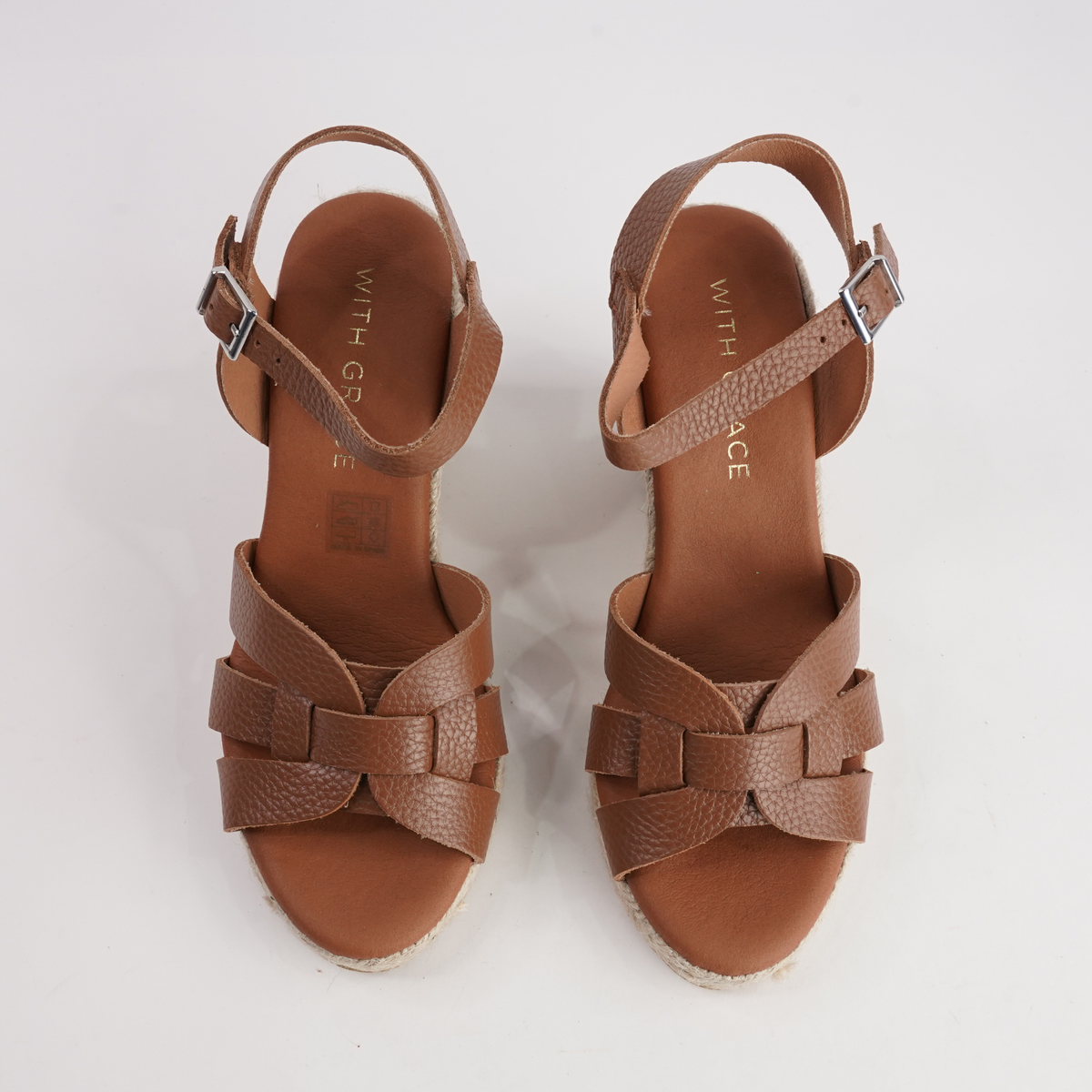 Remi Doya Roble Leather Espadrille Wedges - WITH GRACE | Shouz