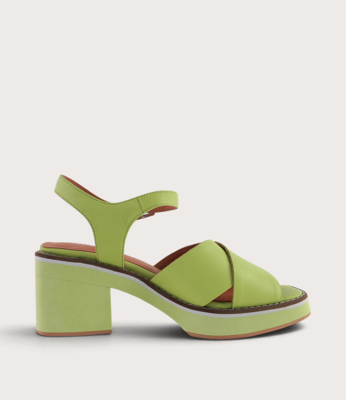Jemi Light Citrus Leather Heels
