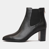 Ayer Black Leather Ankle Boots, DJANGO & JULIETTE - Shouz