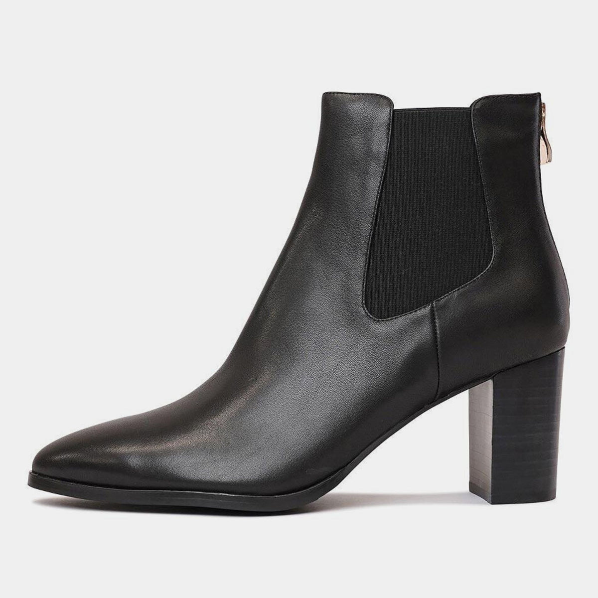 Ayer Black Leather Ankle Boots, DJANGO & JULIETTE - Shouz