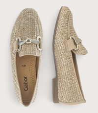 Steel Raffia Loafers