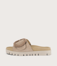 Lucille Sand Suede Slides