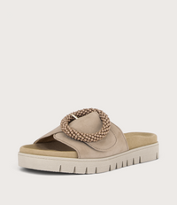 Lucille Sand Suede Slides