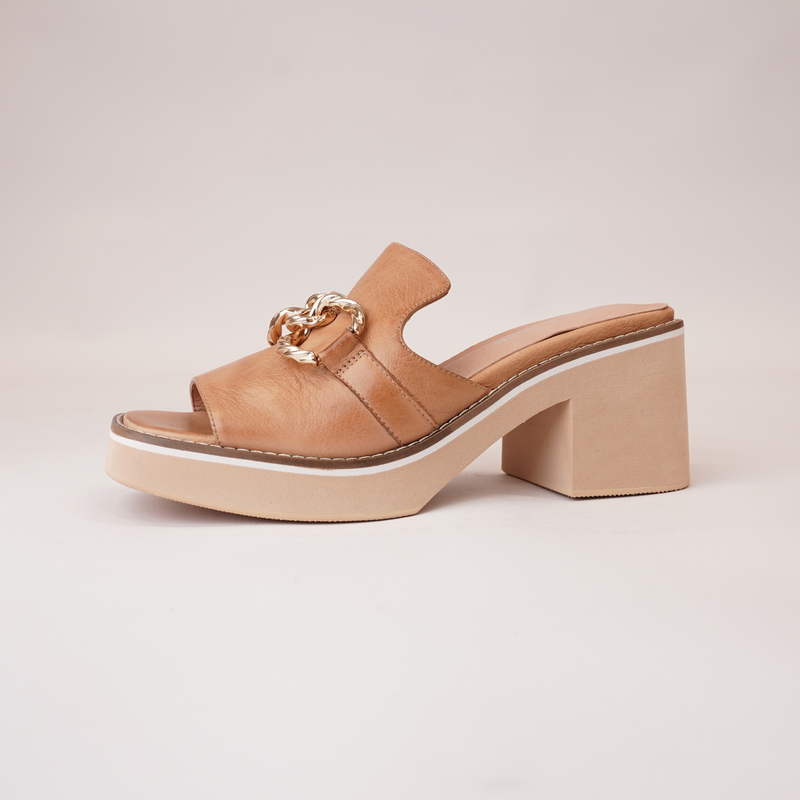 Jamms Tan Leather Heels