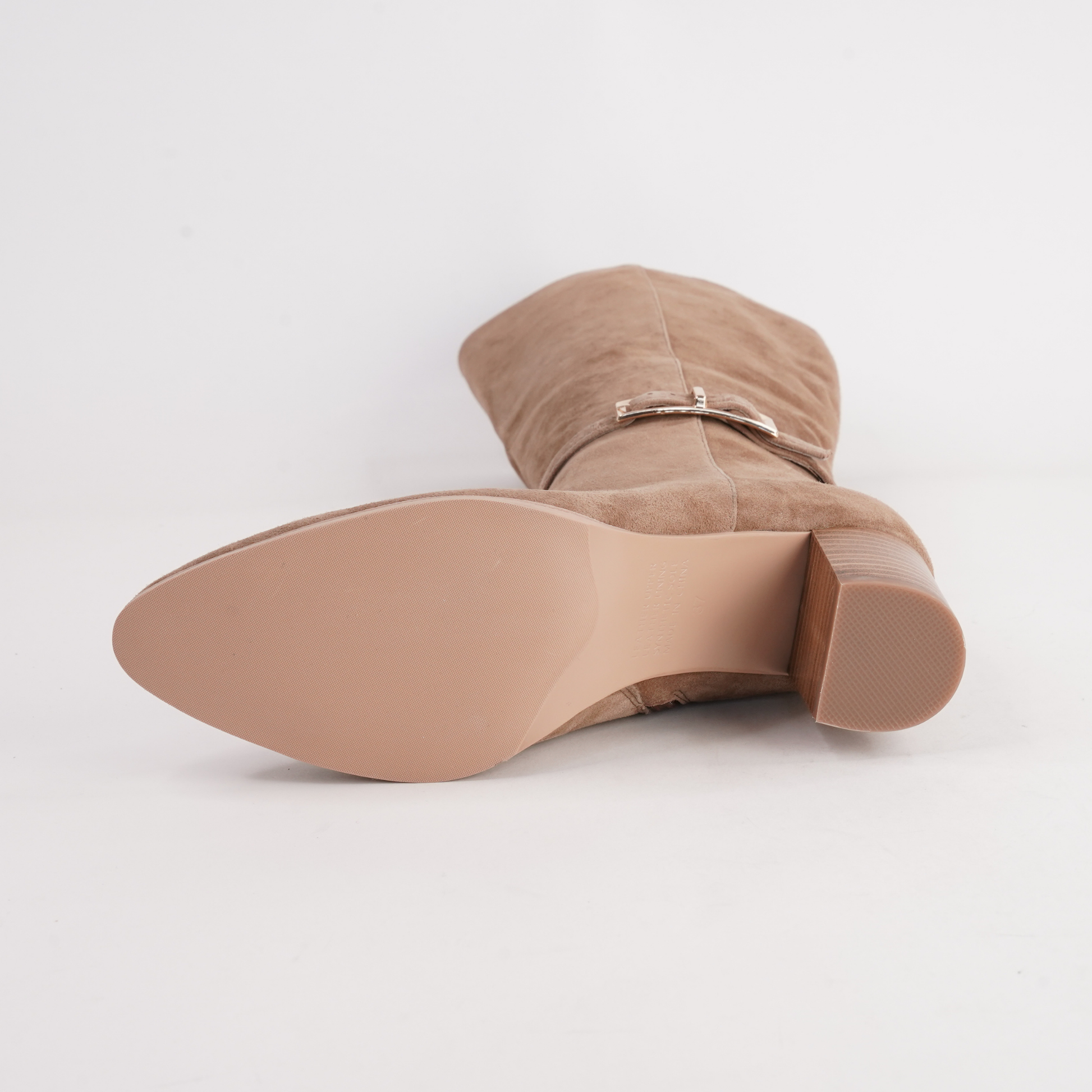 Briellas Light Choc Suede/ Natural Heel Boots - DJANGO AND JULIETTE | Shouz