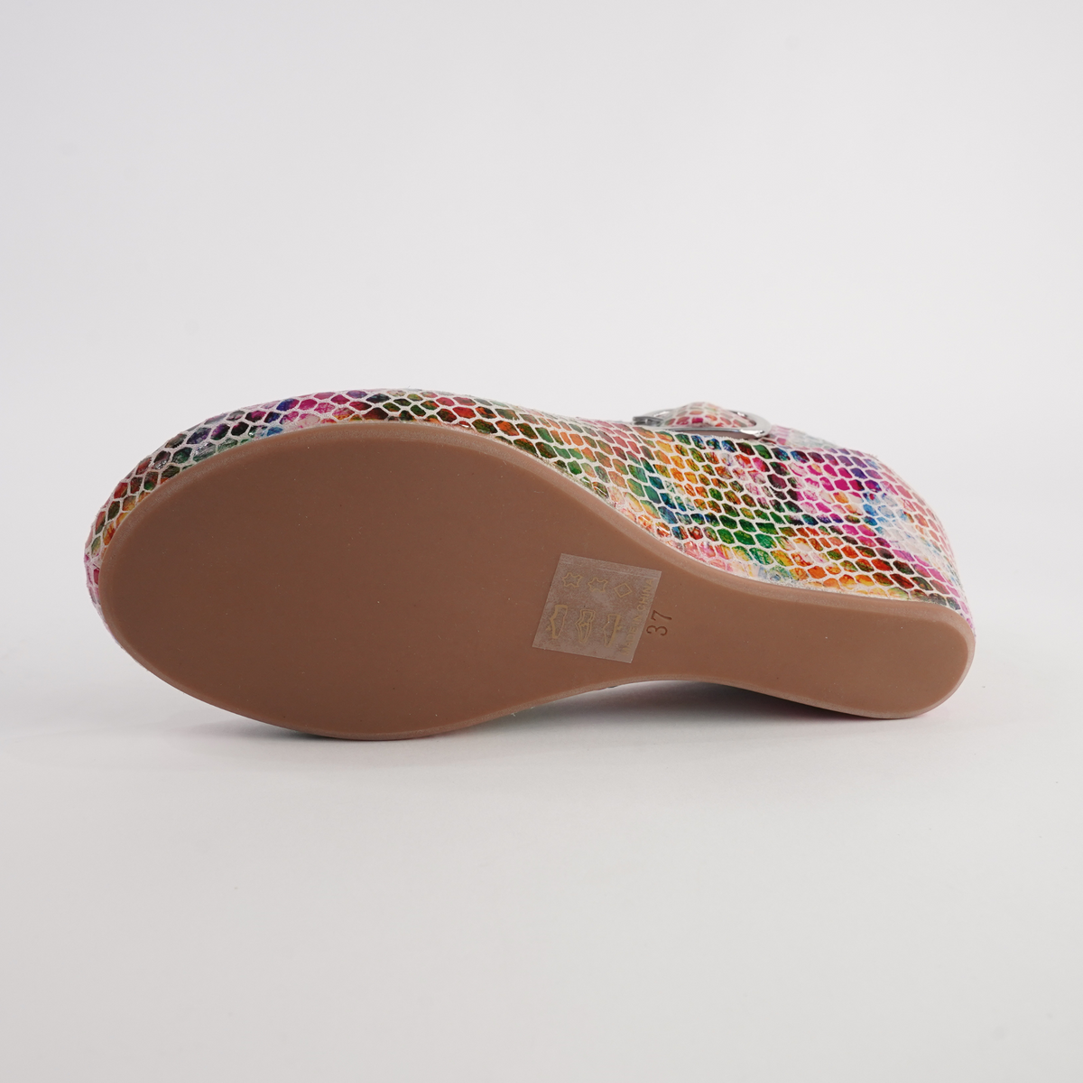 Sangria Palette Snake Leather Wedges - BRESLEY | Shouz