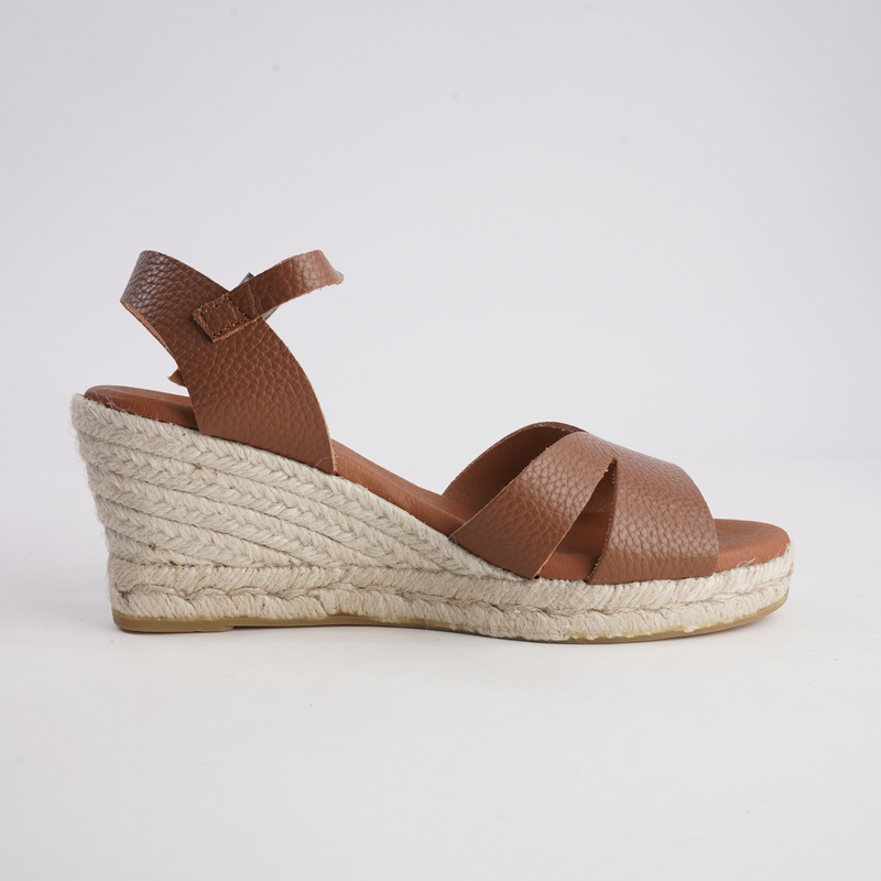 Remi Doya Roble Leather Espadrille Wedges