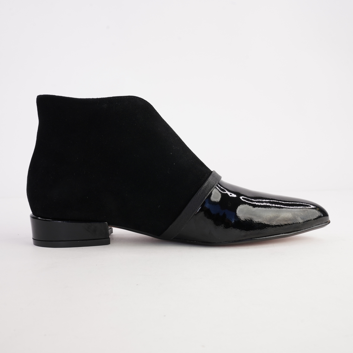 Emika Black Mix Leather Ankle Boots - DJANGO AND JULIETTE | Shouz
