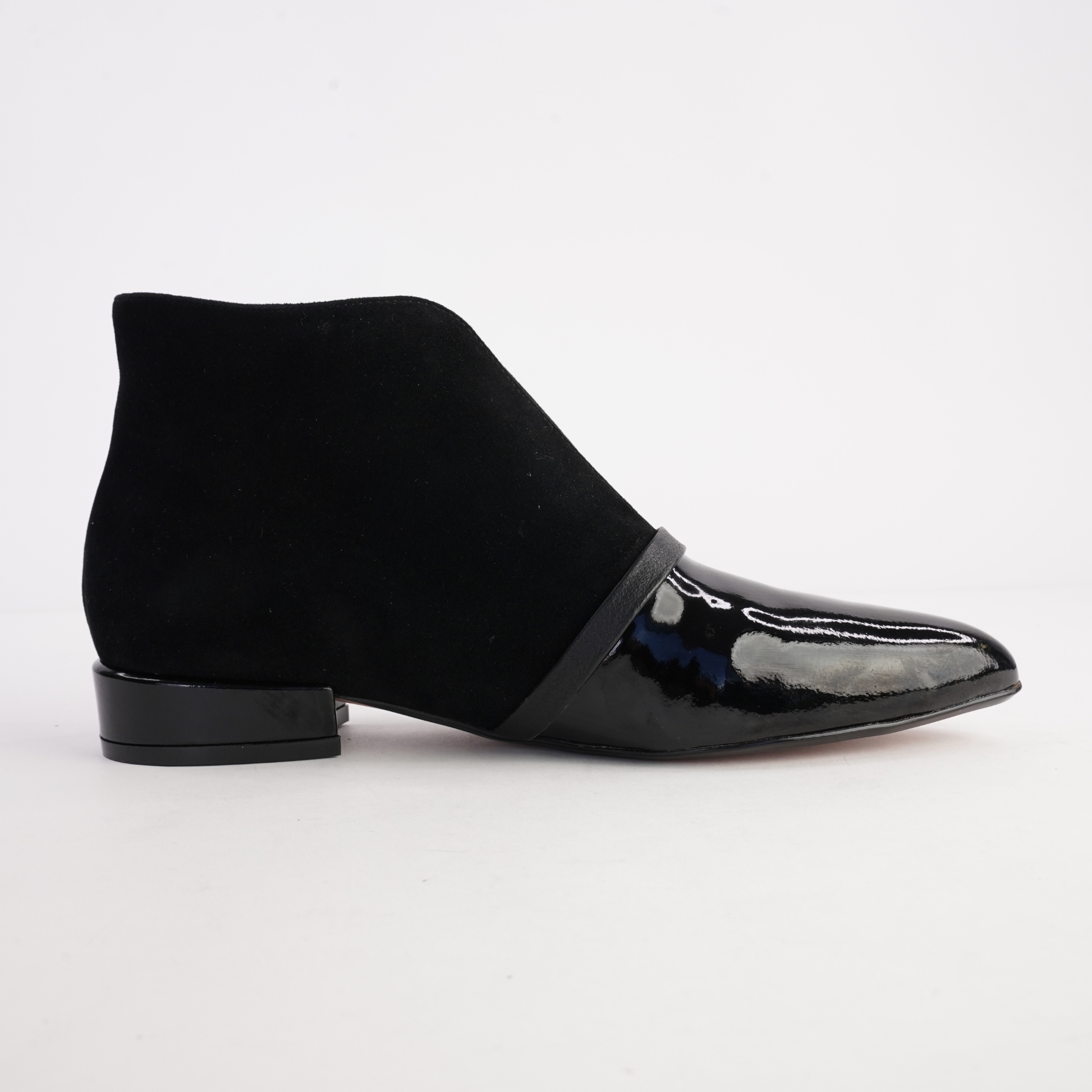 Emika Black Mix Leather Ankle Boots - DJANGO AND JULIETTE | Shouz
